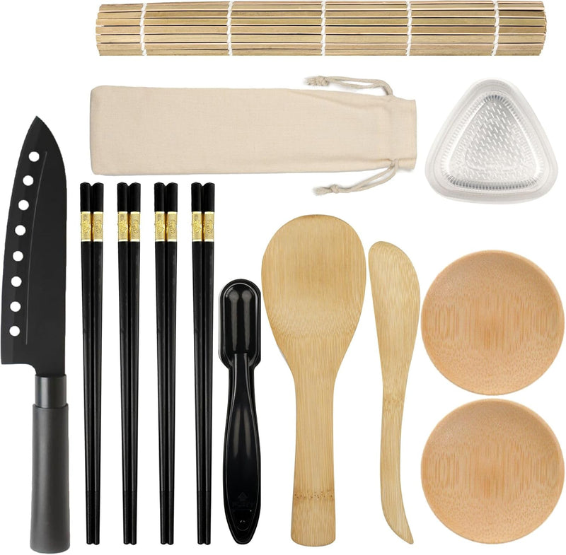 Sushi set zum selber machen. Professionelles Sushi maker set mit 15 Teilen. Sushi-Set bestehend aus