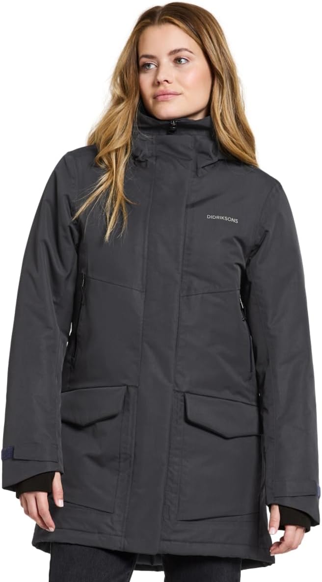 Didriksons Damen Frida 7 Parka Winterjacke, 38 Dark Night Blue