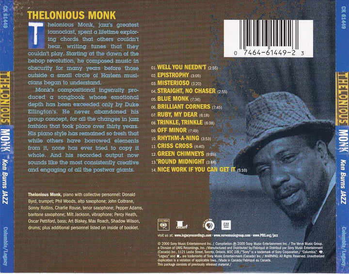Ken Burns Jazz, Audio-CD