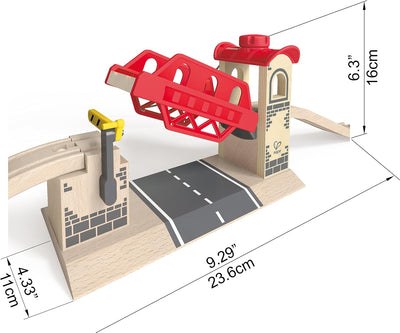 Hape Eisenbahnwelt Zugbrücke aus Holz, ab 3 Jahren