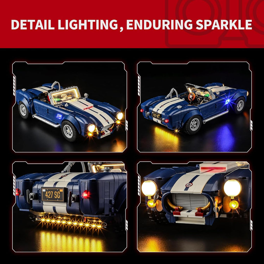 BRIKSMAX Licht für Lego Shelby Cobra 427 S/C 10357 - Compatible with Icons Bausteinen Modell - Ohne