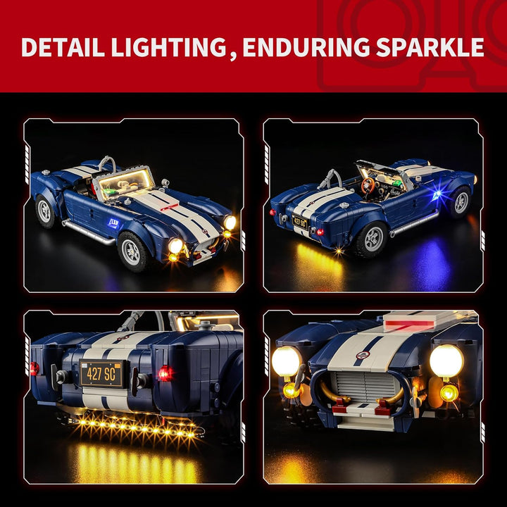 BRIKSMAX Licht für Lego Shelby Cobra 427 S/C 10357 - Compatible with Icons Bausteinen Modell - Ohne