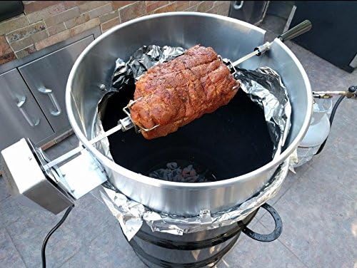 Onlyfire BRF-6102 Edelstahl Rotisserie Fleischklammer Fleischnadel, für 10MM und 8MM quadratischen D