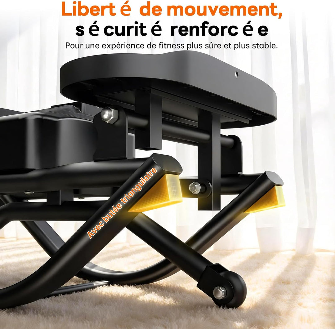 HXD-ERGO Stepper Latéral à Bascule Silencieux | Acier robuste, pédales antidérapantes, mouvement lat