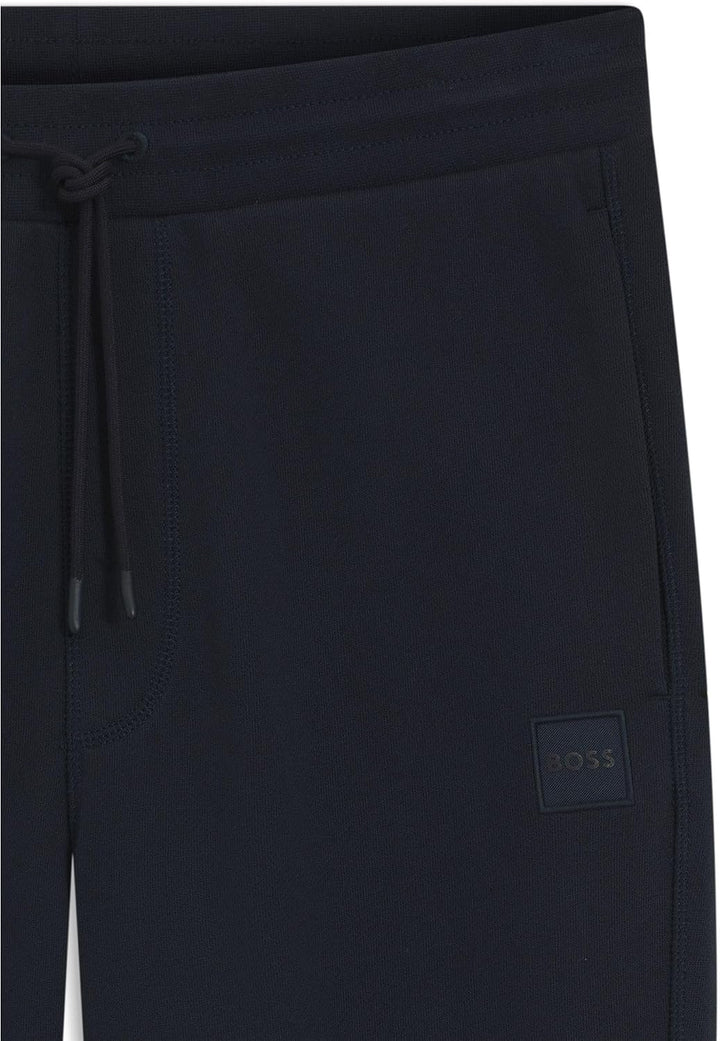 BOSS Herren Sestart Jogginghose aus Baumwoll-Terry mit Logo-Aufnäher 4XL Dark Blue404, 4XL Dark Blue