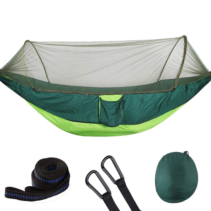Doppel-Camping-Hängematte mit Moskito-Zelt, 290 x 140 cm, tragbar, leicht, Nylon, Fallschirmspringer