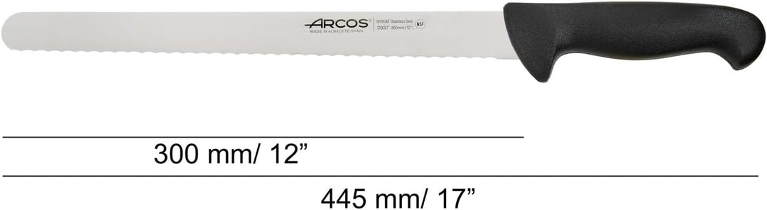 Arcos Serie 2900 - Gebäckmesser Kuchenmesser - Klinge Nitrum Edelstahl 300 mm - HandGriff Polypropyl