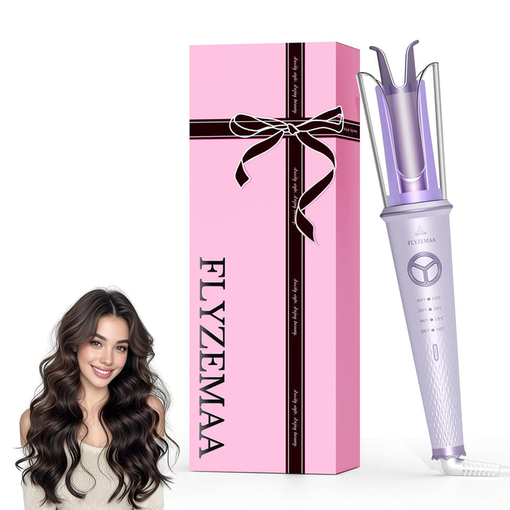Lockenstab Automatisch 25mm, Lockenstab Grosse Locken und Beach Waves mit 4 Temperaturstufen, Negati
