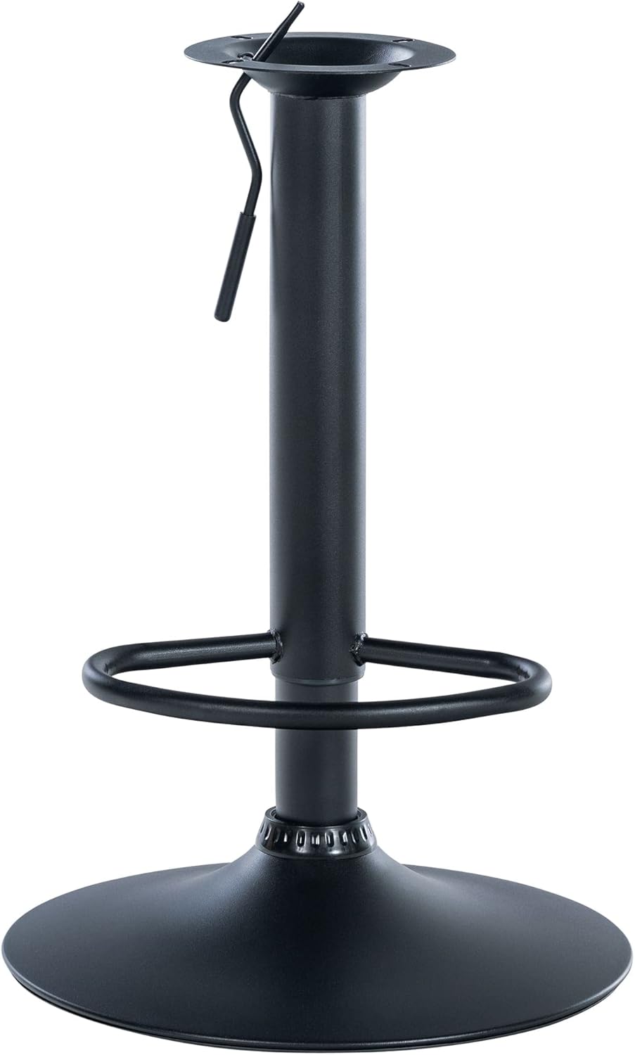 CLP Barhocker-Gestell I Höhenverstellbare Barstuhl-Säule I 8 X 8 cm Lochabstand, Farbe:schwarz, Schw