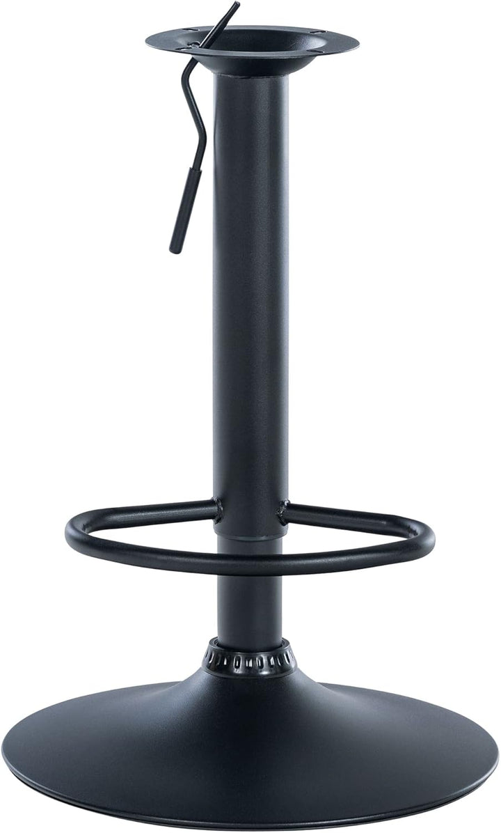 CLP Barhocker-Gestell I Höhenverstellbare Barstuhl-Säule I 8 X 8 cm Lochabstand, Farbe:schwarz, Schw