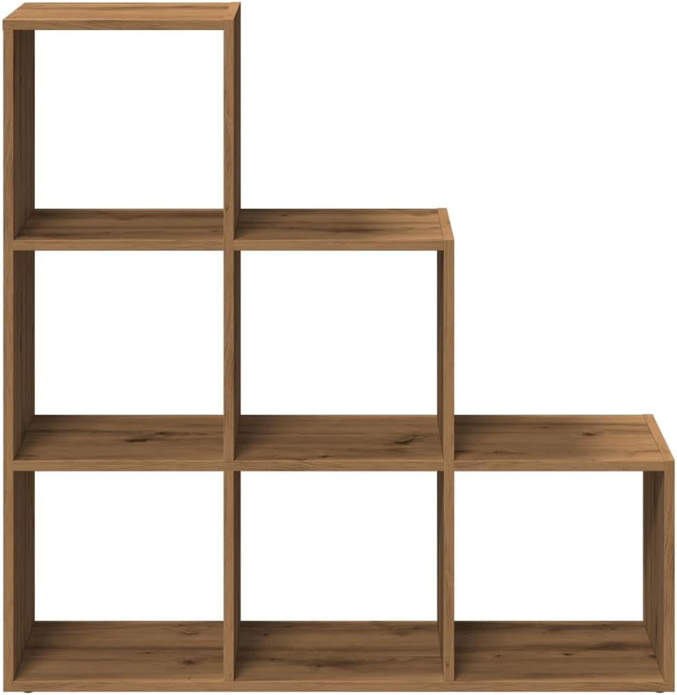 vidaXL Raumteiler Bücherregal 3 Etagen, Standregal Treppenregal für Wohnzimmer Schlafzimmer Büro, St