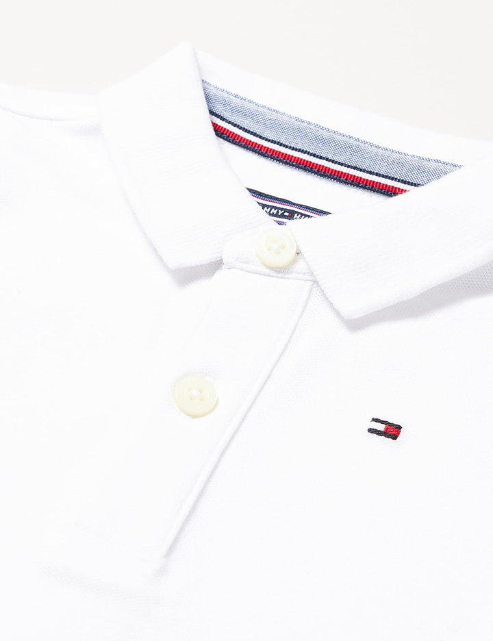 Tommy Hilfiger Jungen Poloshirt Kurzarm aus Bio-Baumwolle 110 Bright White, 110 Bright White