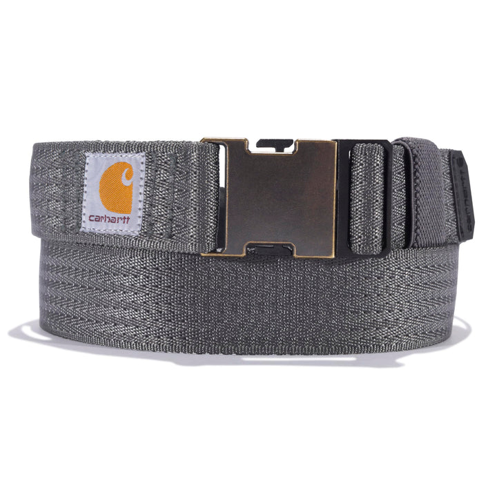 Carhartt Logo Gürtel 2217 M Robustes, Flexibles Nylon-gurtband (Kies), M Kies