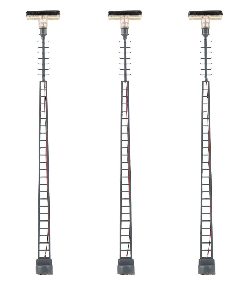 Faller NL-002 LED-Gittermast-Aufsatzleuchte, 3 Stück, Mehrfach