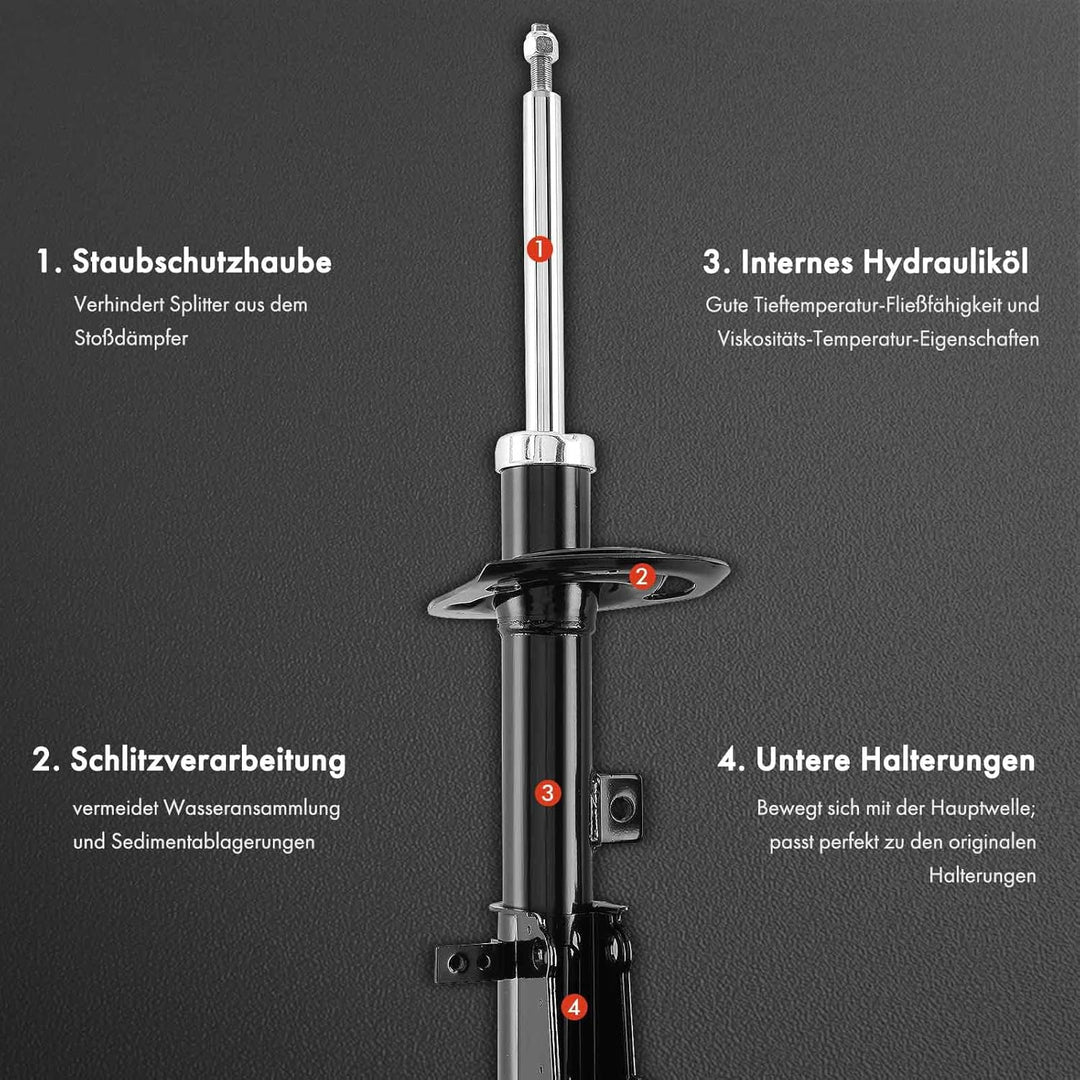 Frankberg 2x Stossdämpfer Vorne Links Rechts Kompatibel mit Journey 2.0L-3.6L MPV 2008-Heute Freemon