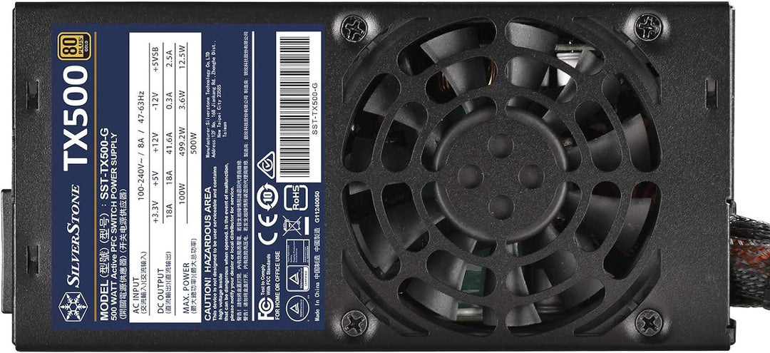 SilverStone Technology Silverstone SST-TX500-G - 80-Plus-Gold-TFX-Netzteil mit 500W