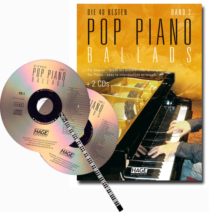 Hage DIE 40 BESTEN POP-Piano Ballads Band 2 – der unverzichtbare Begleiter für Festlichkeiten mit Zw