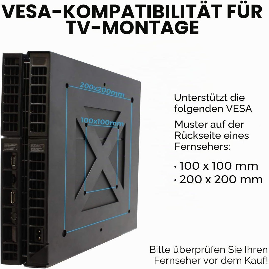 HumanCentric Wandhalterung kompatibel mit der Original PS4 Fat-Version, zur Montage an der Wand oder