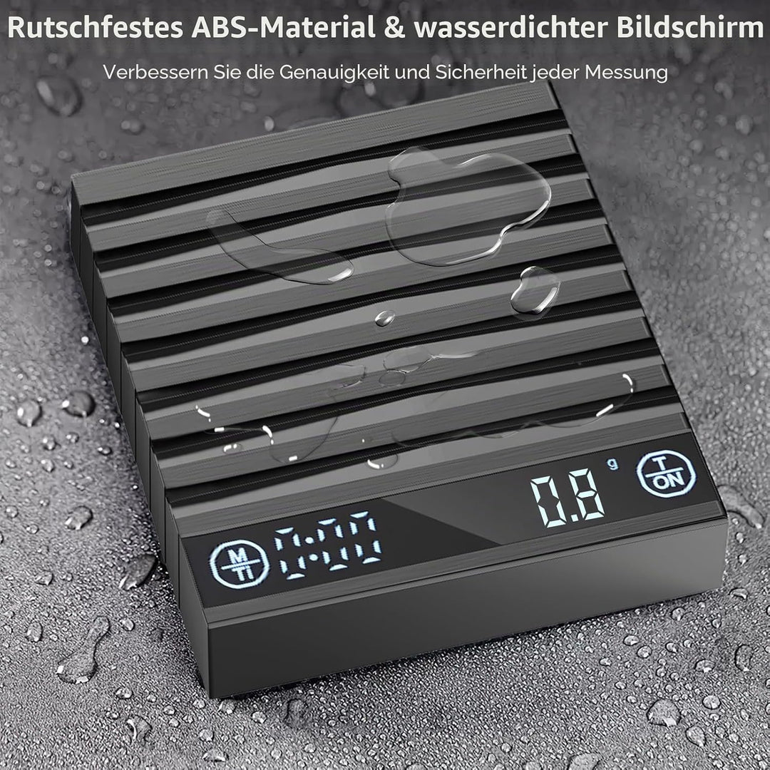 Mini Kaffeewaage mit Timer, Hochpräzise 2kg/0.1g Digitale Küchenwaage für Espresso &amp; Kaffeezubereitu