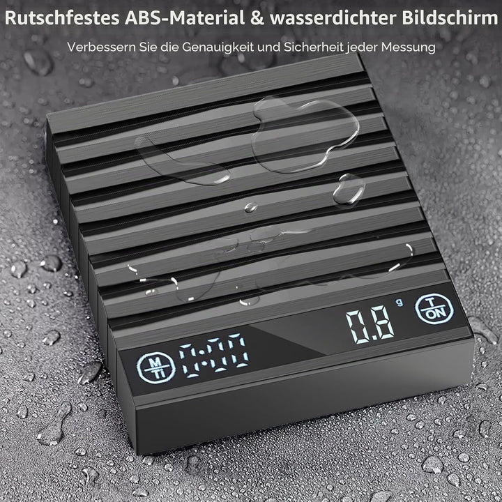 Mini Kaffeewaage mit Timer, Hochpräzise 2kg/0.1g Digitale Küchenwaage für Espresso &amp; Kaffeezubereitu