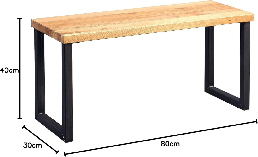 M2 Kollektion 802022 Sitzbank, Holz, wildeiche, 80 x 30 x 40 cm, 80 x 30 x 40 cm