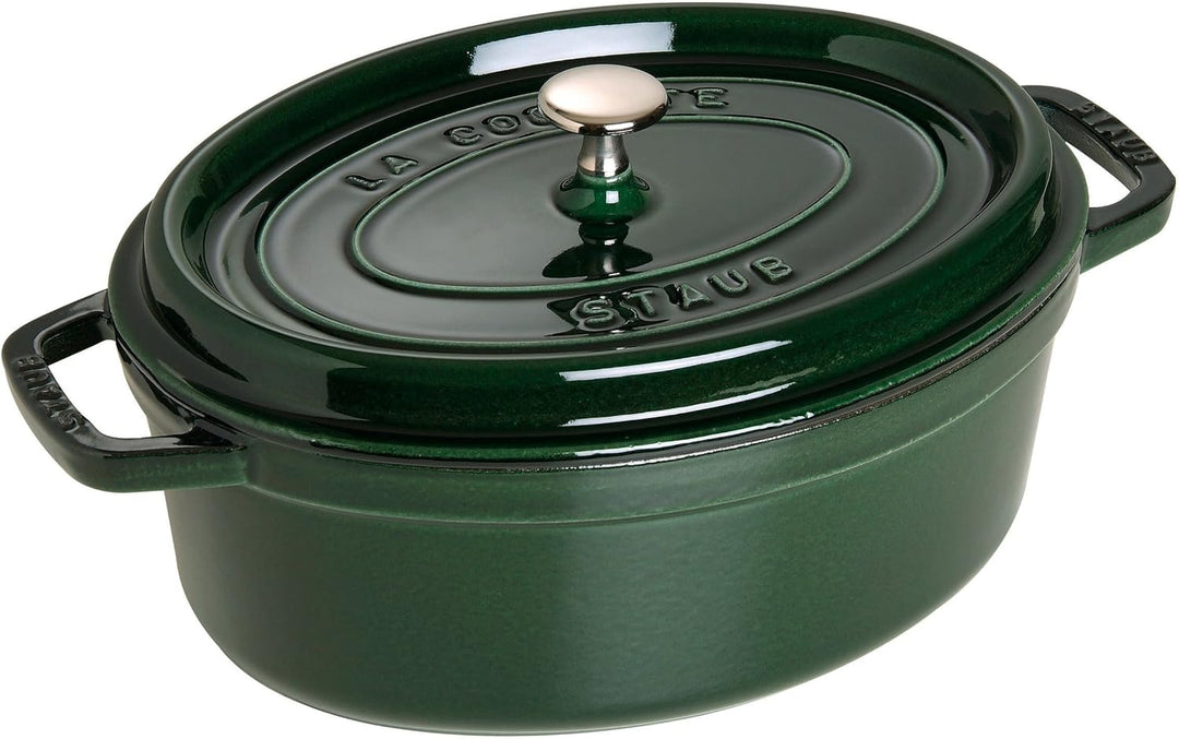 STAUB Gusseisen Bräter/Cocotte, Oval 29 cm, 4,25 L, Aromaregen Funktion, Für alle Herdarten geeignet