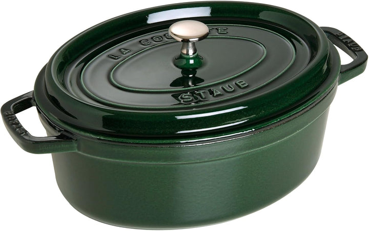 STAUB Gusseisen Bräter/Cocotte, Oval 29 cm, 4,25 L, Aromaregen Funktion, Für alle Herdarten geeignet