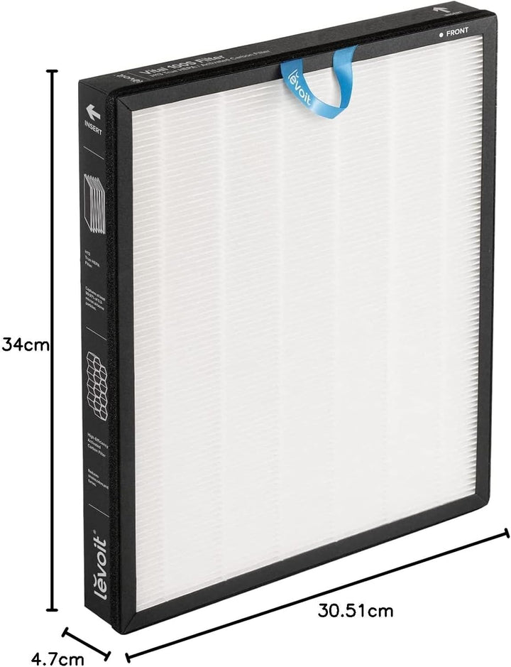 LEVOIT Vital 100S Originaler Ersatzfilter, hocheffizienter Aktivkohlefilter und Vorfilter, HEPA Filt