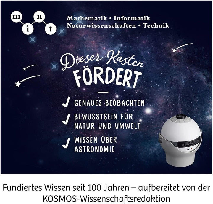 Kosmos 671549 Planetarium - Projektor mit 2 auswechselbaren Sternkarten, spannende Infos zu Sternen,