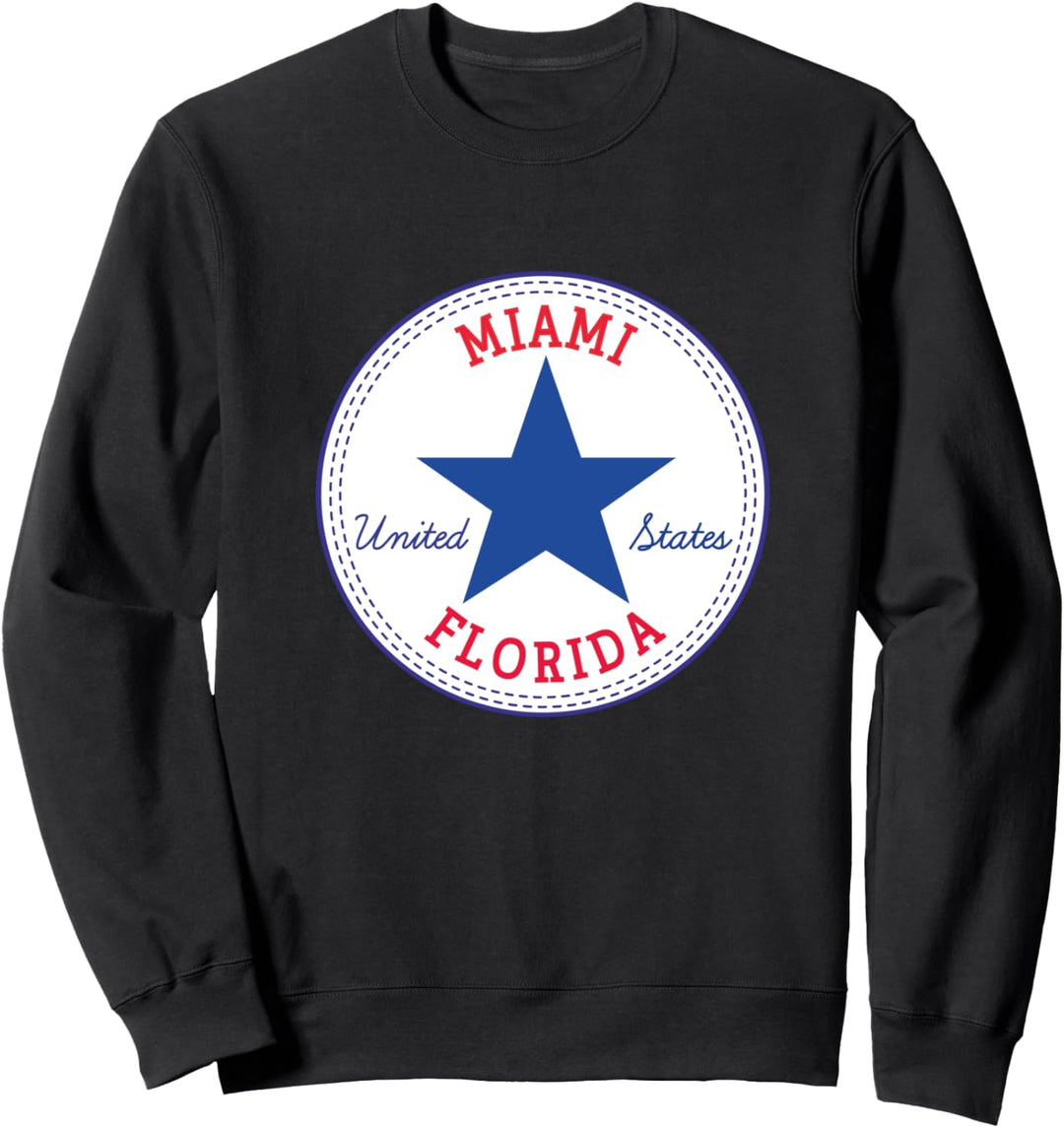 Miami Florida Beach Surfer USA Souvenir Ferien Reise Urlaub Sweatshirt