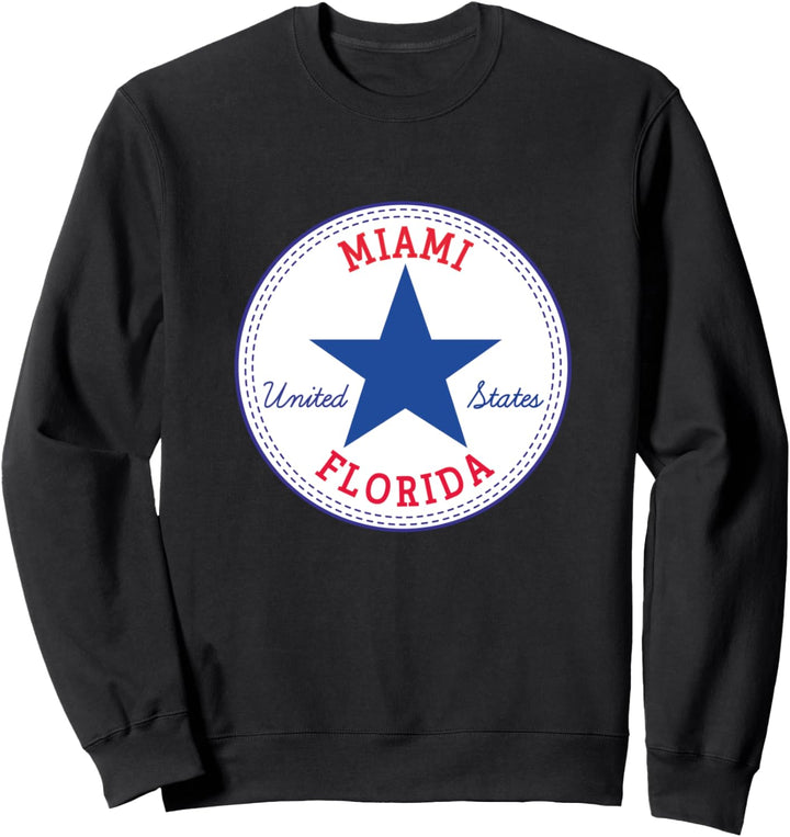 Miami Florida Beach Surfer USA Souvenir Ferien Reise Urlaub Sweatshirt