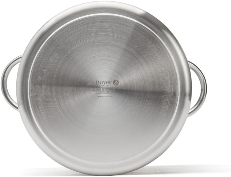 De Buyer - Kochtopf ohne Deckel aus Edelstahl Prim'APPETY – 28 cm – ohne PFAS, Edelstahl 18/10 in Pr
