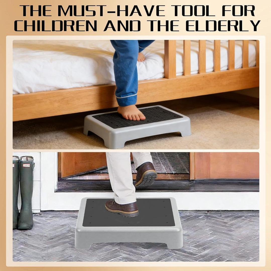rutschfest Halbstufe 9cm, Einstiegshilfe Tritthocker, Tragbare Steighilfe Treppen Stufe, Fussstützen