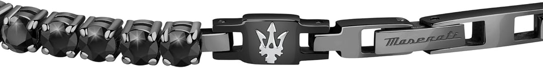 Maserati Jewels Herren Armband aus Stahl,Zirkone,IP schwarz - JM222AVC02