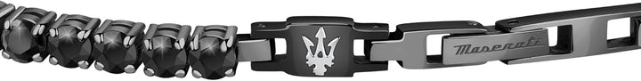 Maserati Jewels Herren Armband aus Stahl,Zirkone,IP schwarz - JM222AVC02