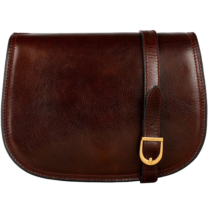 Time Resistance Leder Umhängetasche Damen - Messenger Bags - Arbeitstasche Damen - Schultertasche -