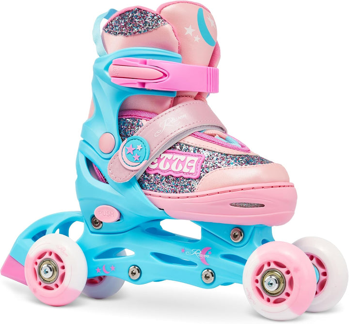 RAVEN 3in1 Inline Skates Triskates Rollschuhe Inliner für Kinder Mädchen verstellbar Geburtstag Gesc