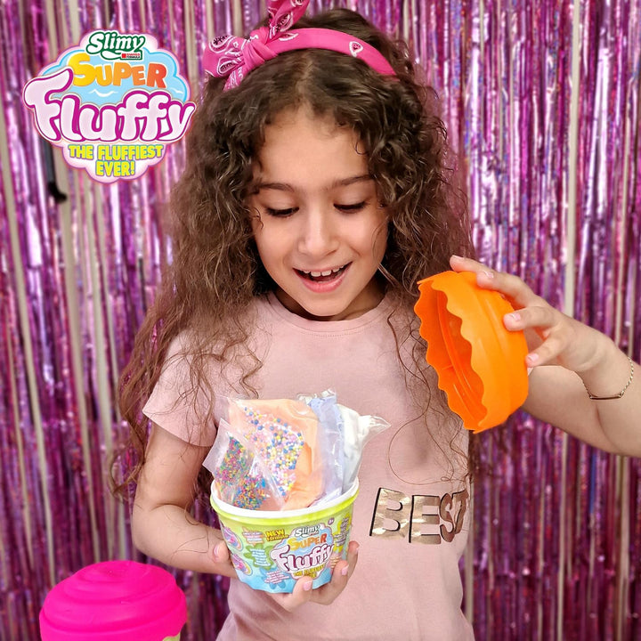 SLIMY Super Fluffy 300g Spielmasse im Cup Cake-Becher - der flaumigste Original Slimy Slime, lustig
