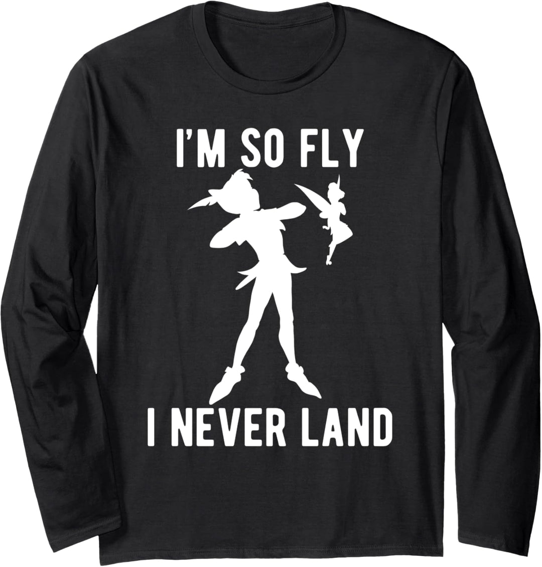 Disney Peter Pan Tinker Bell I'm So Fly I Never Land Langarmshirt