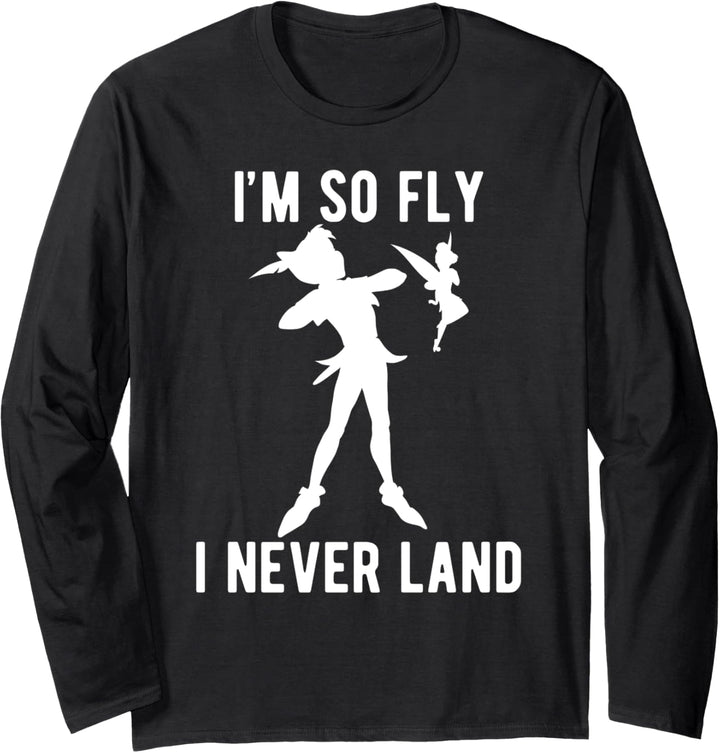 Disney Peter Pan Tinker Bell I'm So Fly I Never Land Langarmshirt