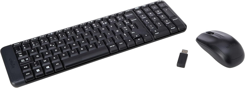 Logitech MK220 Kompaktes, Kabelloses Set mit Tastatur und Maus für Windows, Französisches AZERTY-Lay