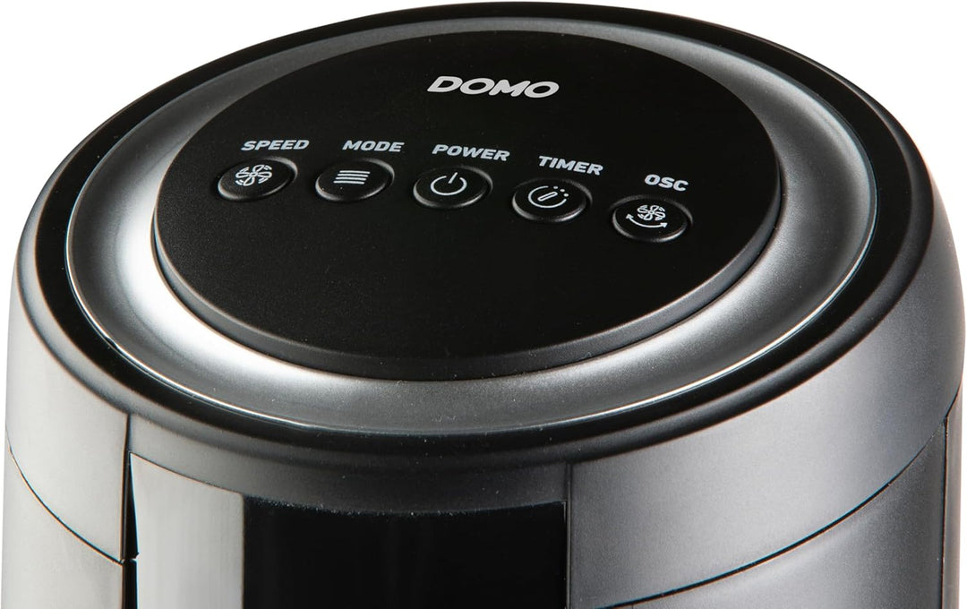 DOMO DO8152 Turmventilator mit Fernbedienung – 3 Geschwindigkeiten – 4 Modi – 8 Stunden Timer – Oszi