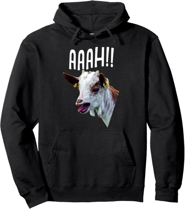 Schreiende Ziege Lustig Niedliches Tier Baby Ziege Pullover Hoodie