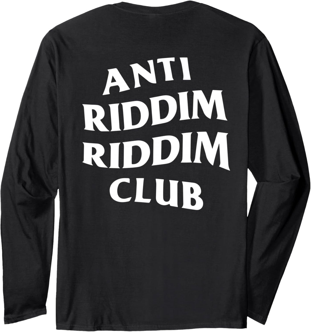 Anti Riddim Riddim Club: White Logo Langarmshirt