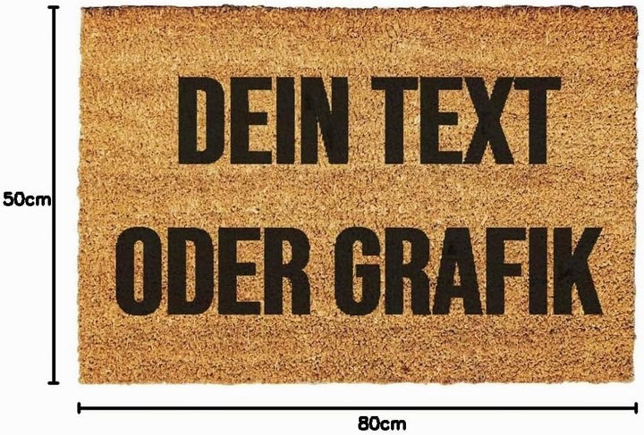 Giftstory Kokosmatte Fussmatte Kokos Personalisierte mit Wunschtext oder Logo für Innen und Aussen 8