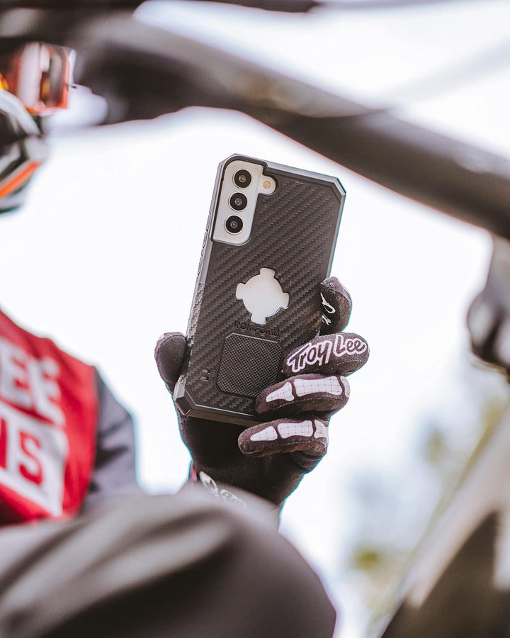 Rokform Galaxy S22 Hülle, Rugged Series, magnetische Hülle mit Drehverschluss, sturzgeprüfte Rüstung