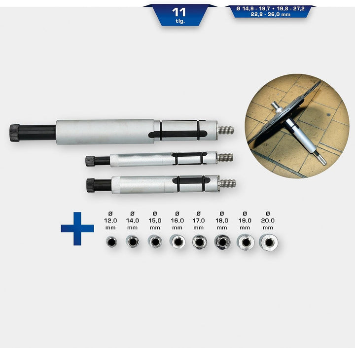 BRILLIANT TOOLS BT641100 Universal-Kupplungszentrierwerkzeug-Satz | 11-tlg. [Powered by KS TOOLS]