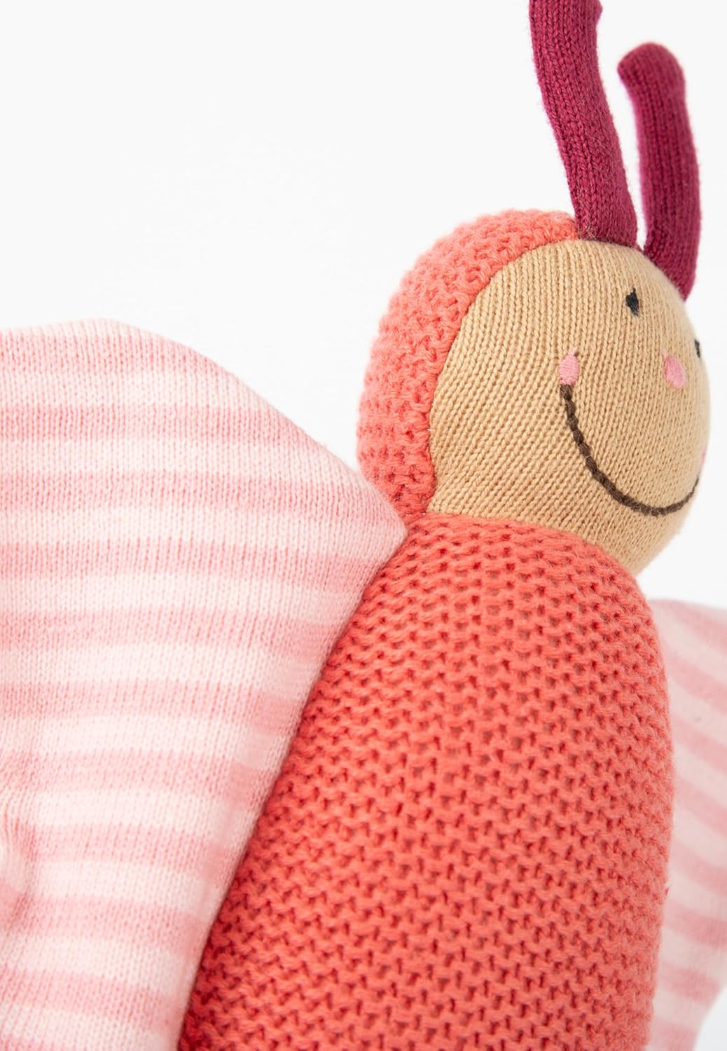 SIGIKID 39674 Strick-Greifling Schmetterling Knitted Love, Babyspielzeug aus Baumwollstrick mit Holz