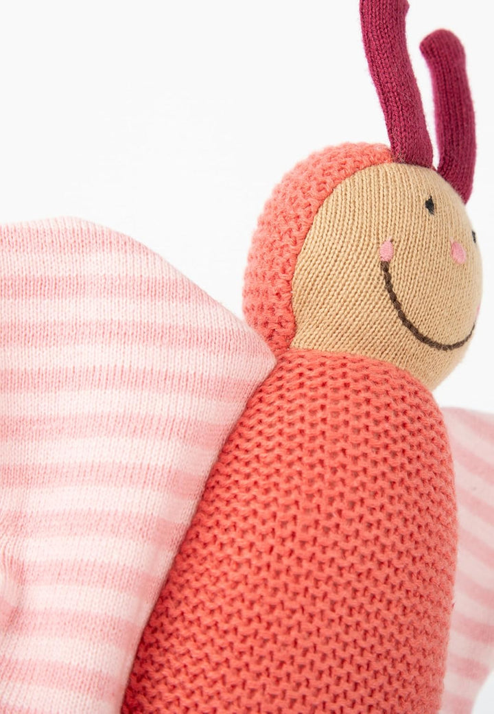 SIGIKID 39674 Strick-Greifling Schmetterling Knitted Love, Babyspielzeug aus Baumwollstrick mit Holz