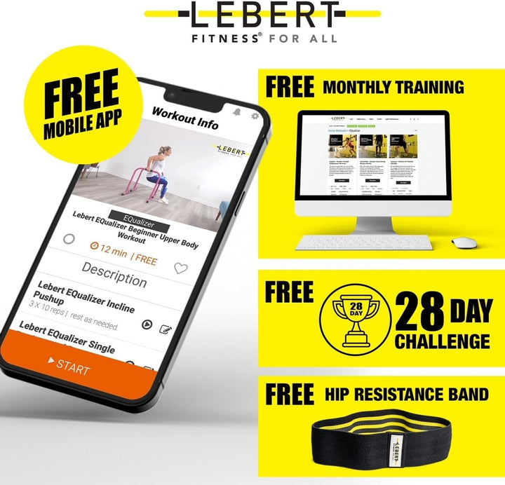 Lebert Fitness Equalizer mit Resistance Band Red - L, Red - L